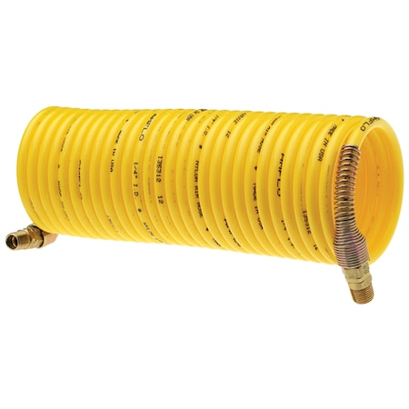 Plews-Edelmann Standard Recoil Hose 1/4 In. X 25 Ft. Yellow Di 4-25E-RET